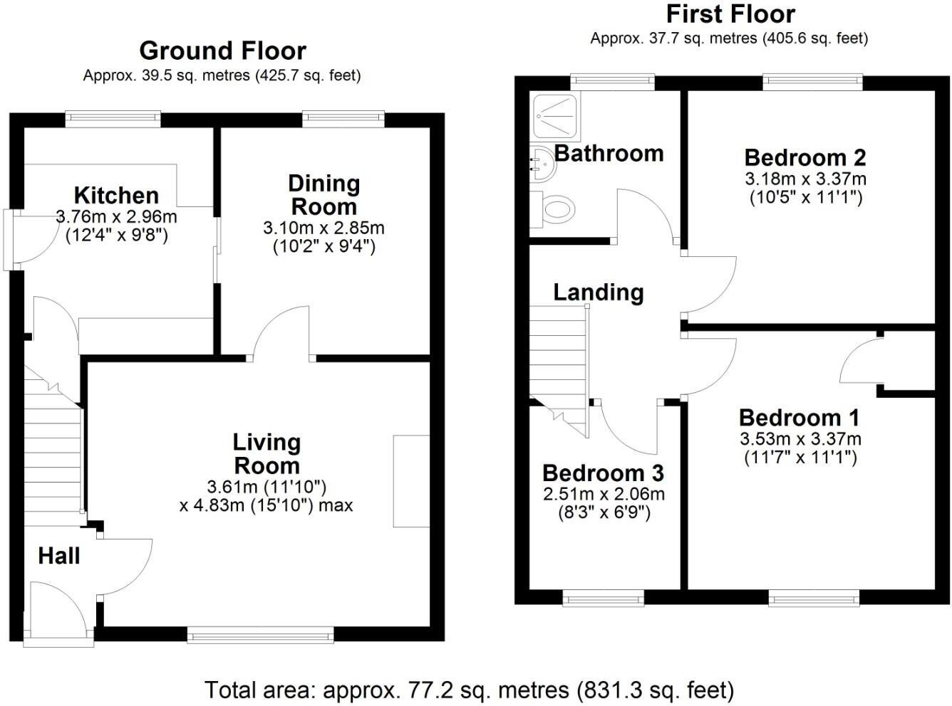 Glenwood Close, Coychurch, Bridgend County Borough, CF35 5EU floorplan