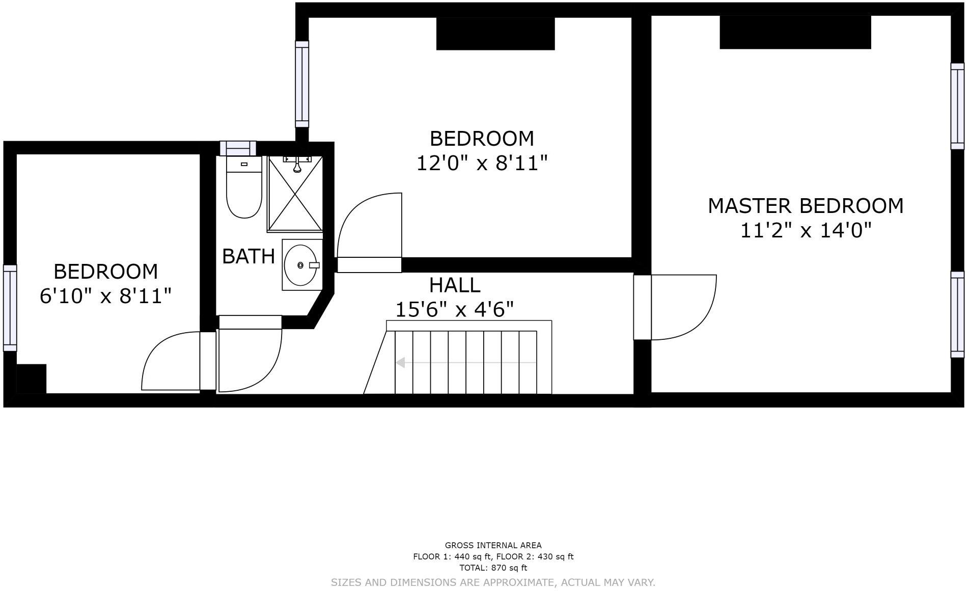 3 Bedroom House, Halsbury Road floorplan