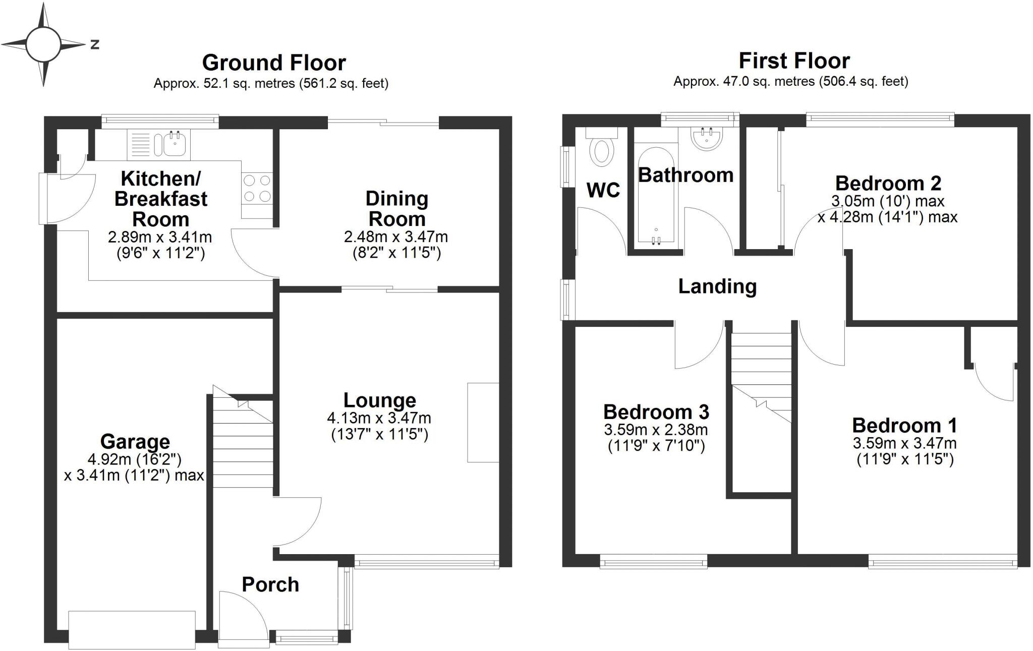 North Way, Shavington floorplan