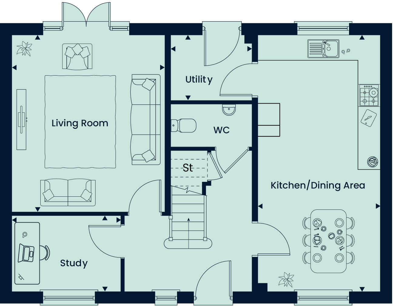Exeter Road,


South Molton,
EX36 4FW floorplan