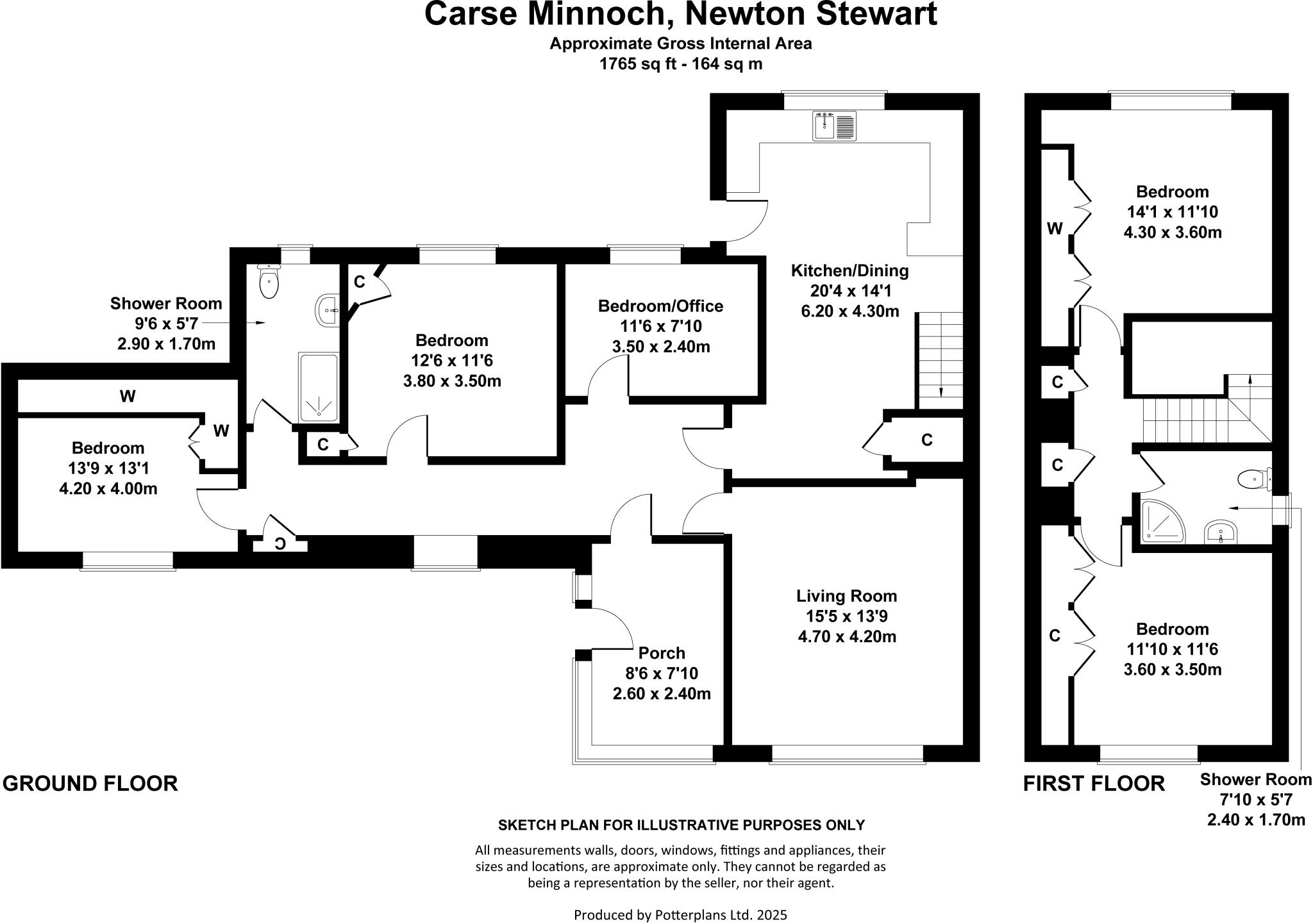 Carse Minnoch Cottage, Newton Stewart, Dumfries and Galloway, South West Scotland, DG8 floorplan
