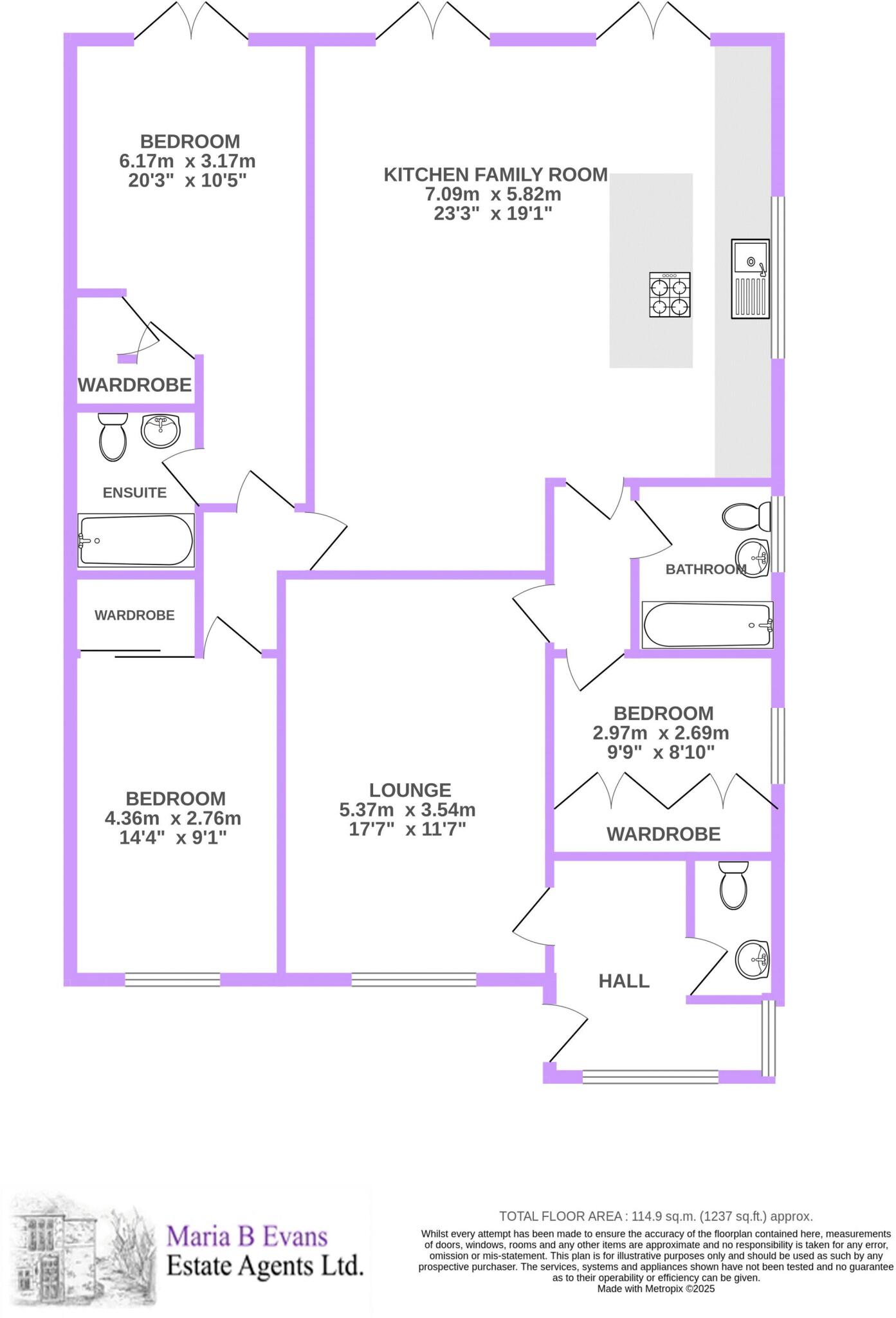 25 Robin Lane, Parbold WN8 7BE floorplan