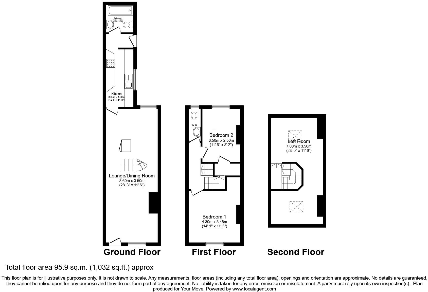 Bedford Street, Hensingham, Whitehaven, Cumbria, CA28 floorplan