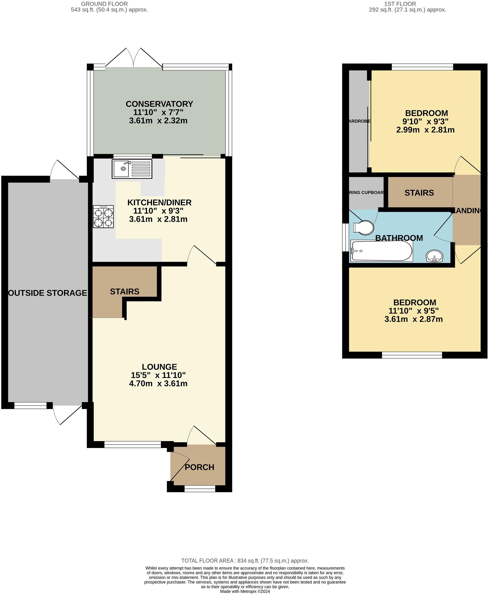 St. Annes Crescent, Undy, Caldicot, Mon. NP26 3PL floorplan