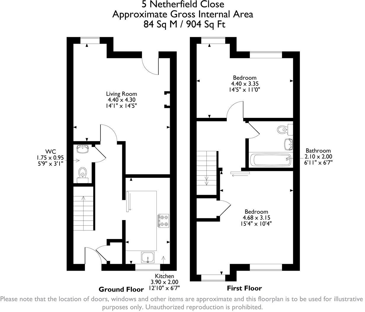 Netherfield Close, Matlock floorplan