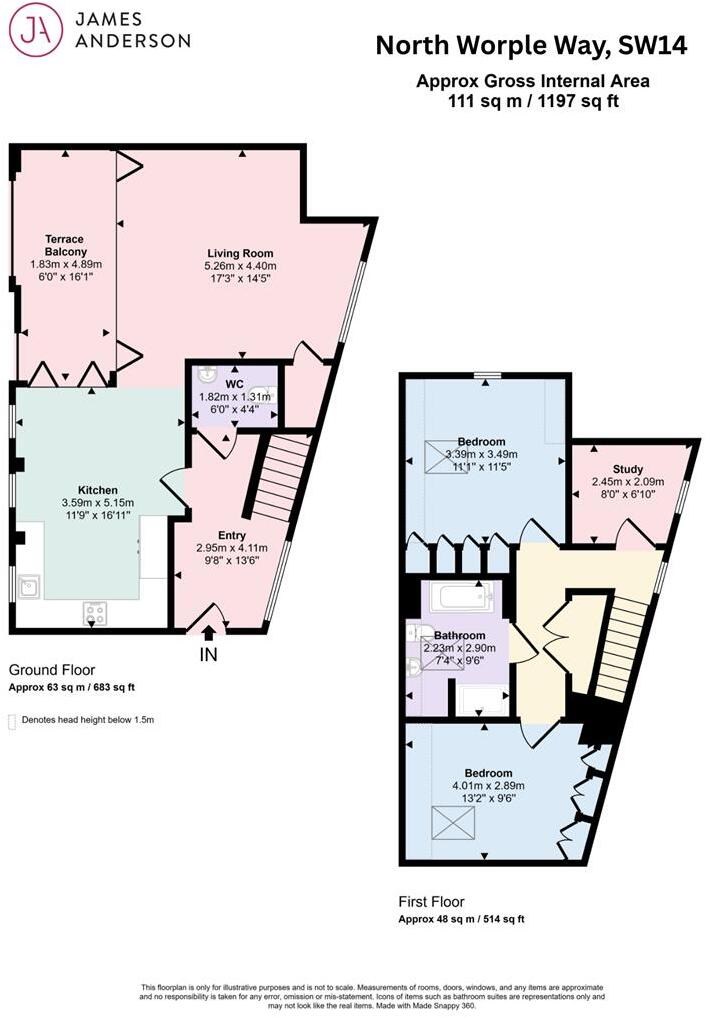 North Worple Way, London, SW14 floorplan