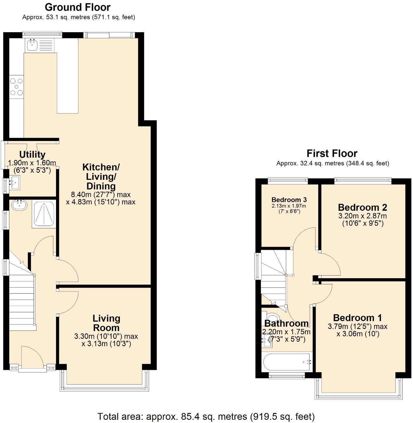 Bamber Avenue, Sale, Greater Manchester, M33 floorplan