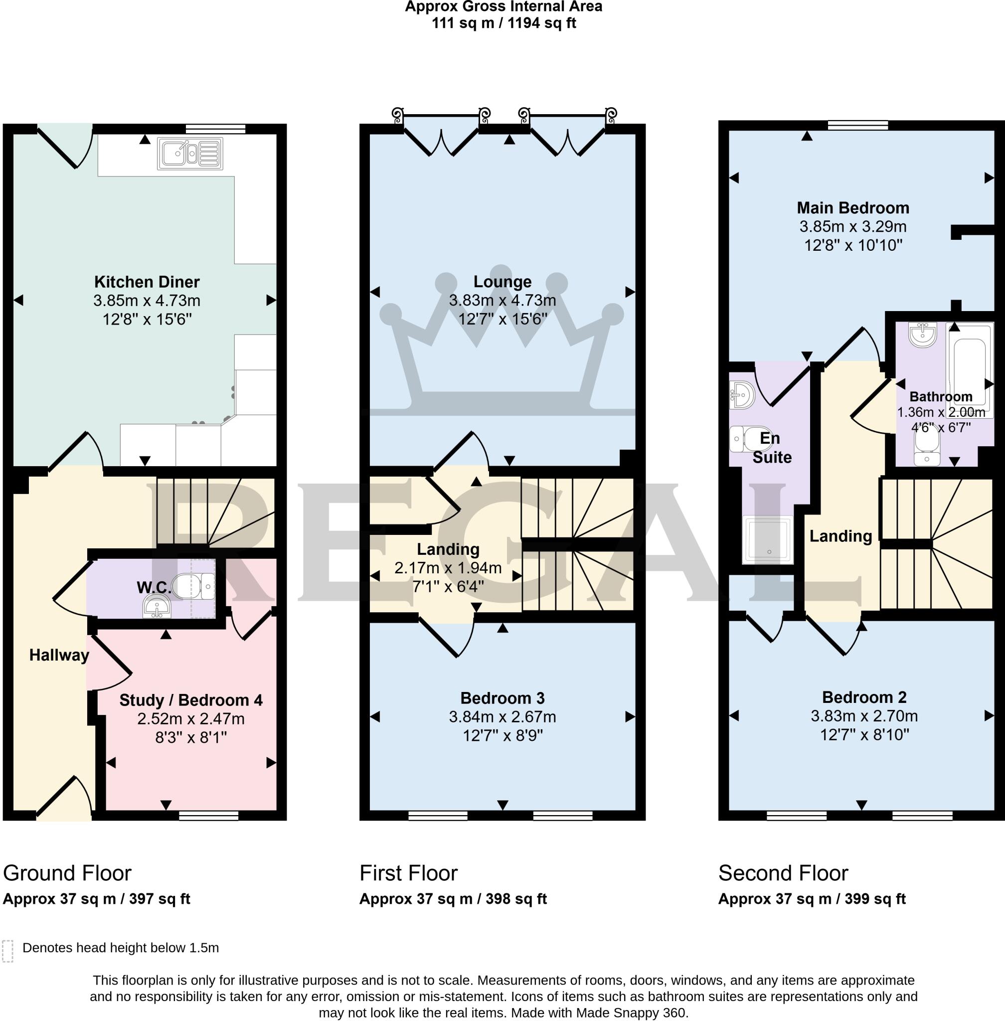 Avro Close, Regents Park, Southampton, SO15 floorplan