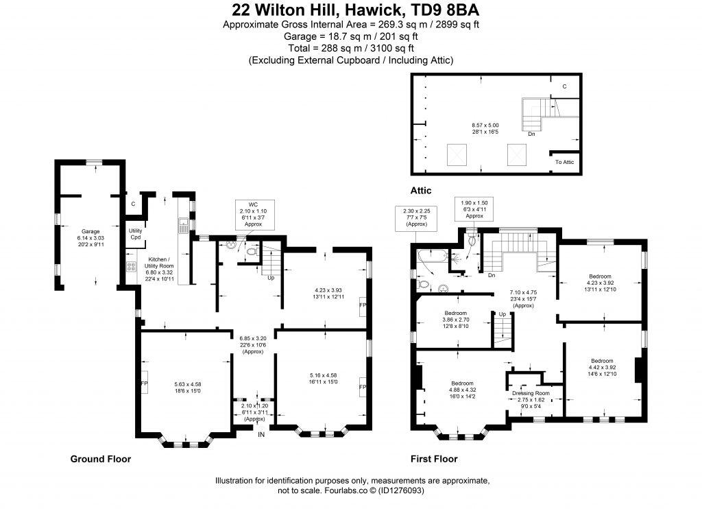 22 Wilton Hill, Hawick, TD9 8BA floorplan