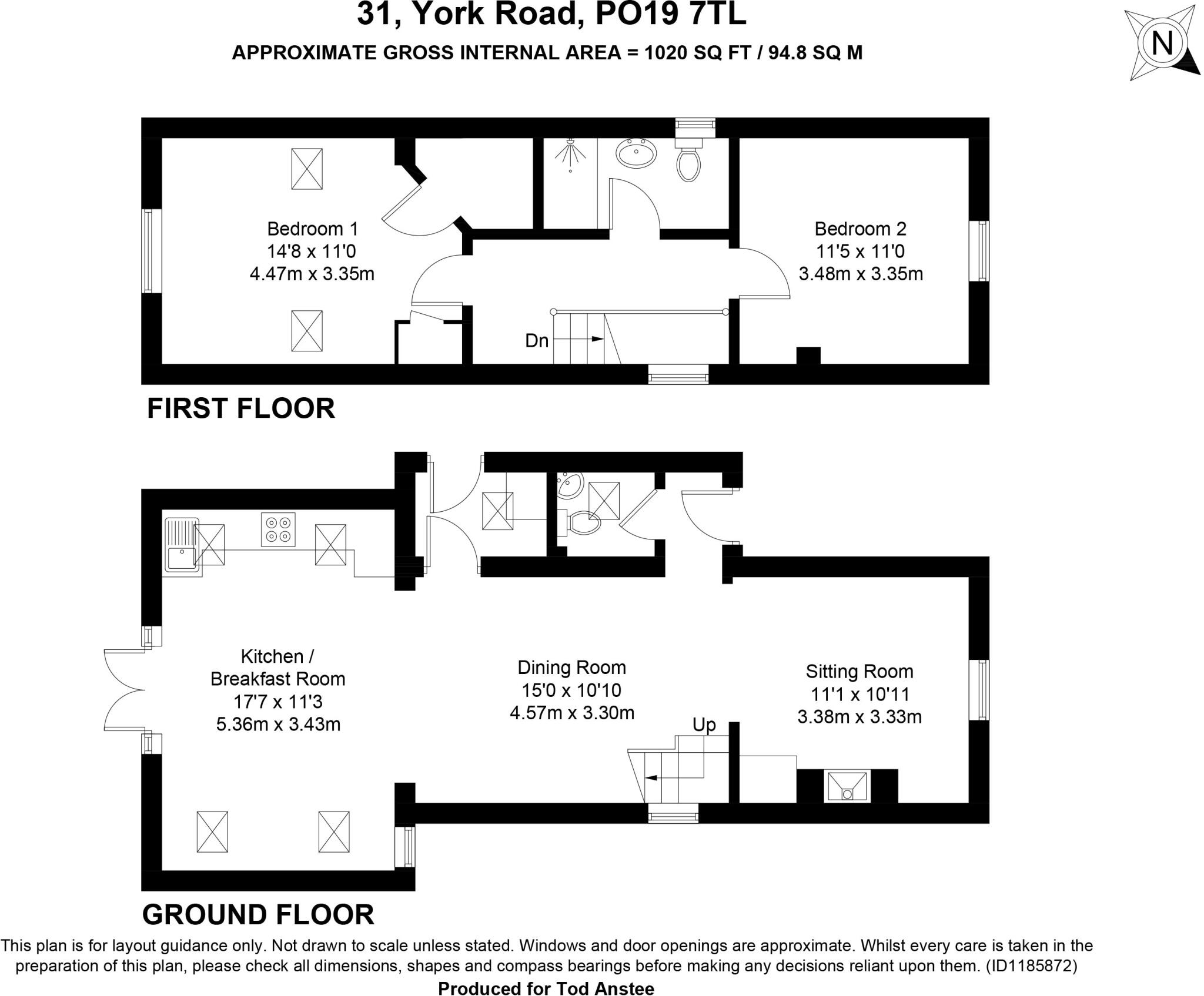 Courtney Cottage, 31 York Road, Chichester, West Sussex, PO19 floorplan