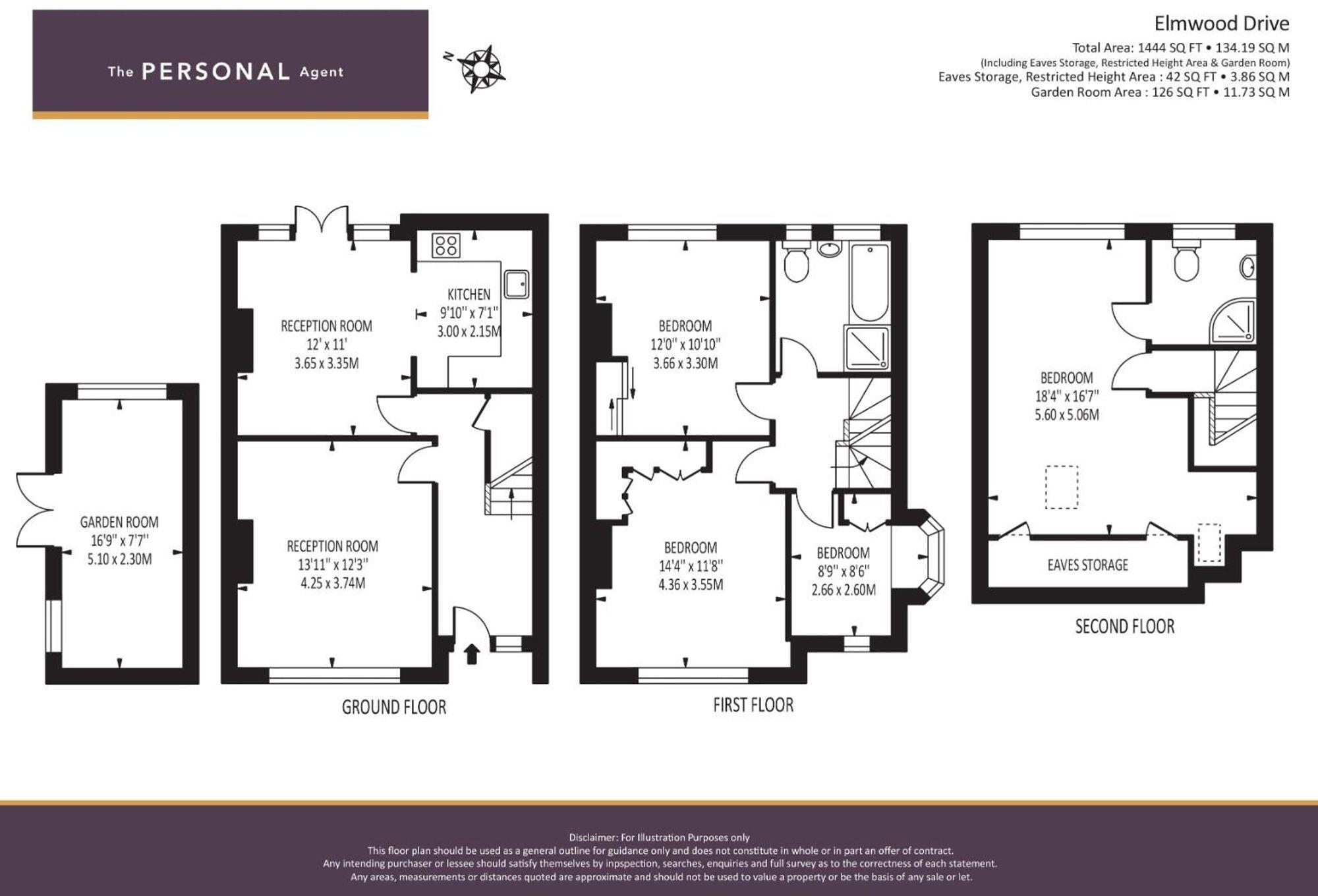 Elmwood Drive, Epsom, KT17 floorplan