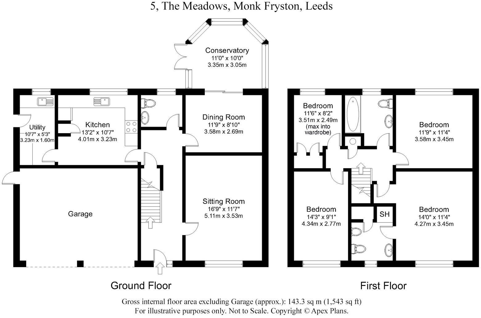 Monk Fryston, The Meadows, LS25 floorplan