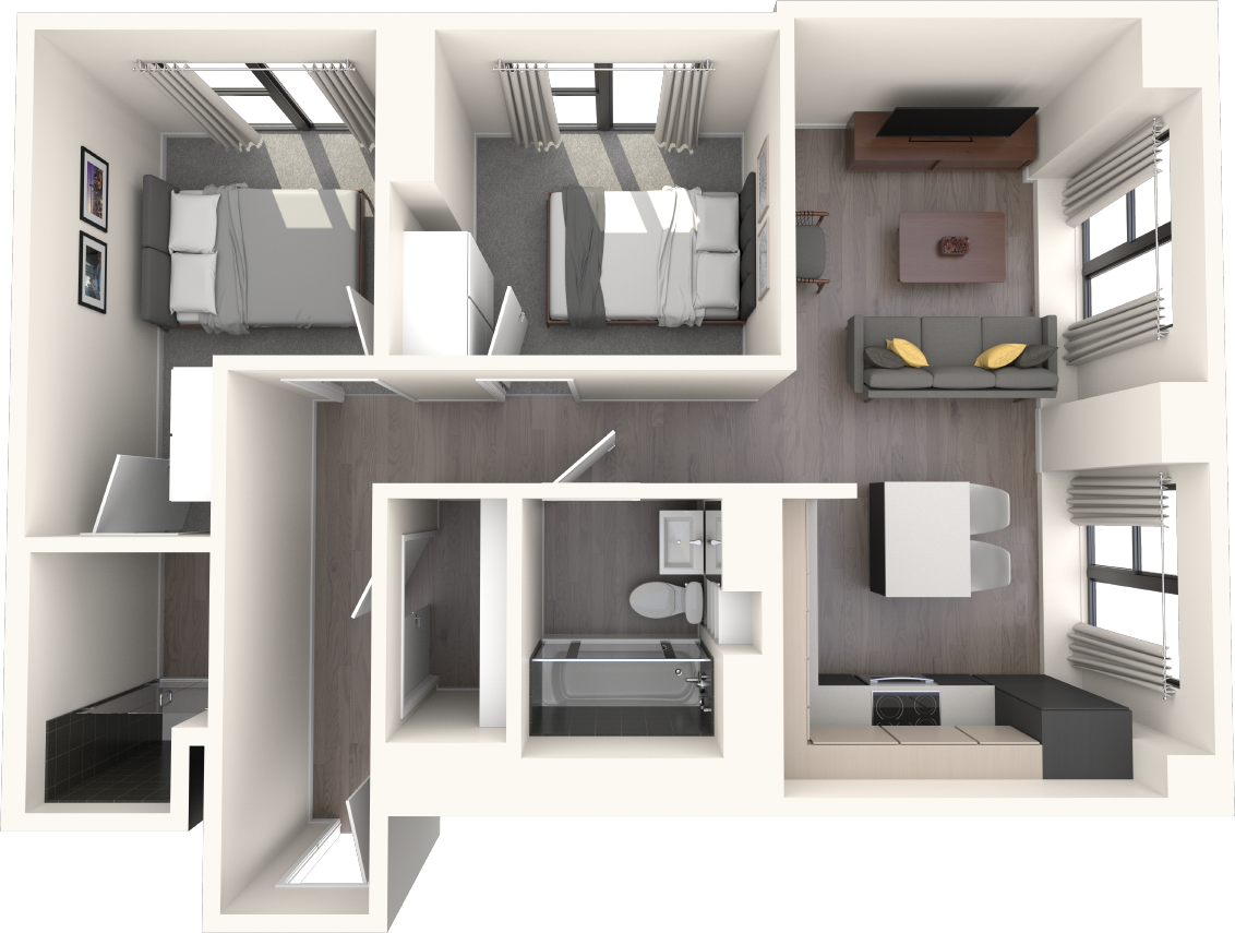 Cortland Broad St., Birmingham, B15 floorplan