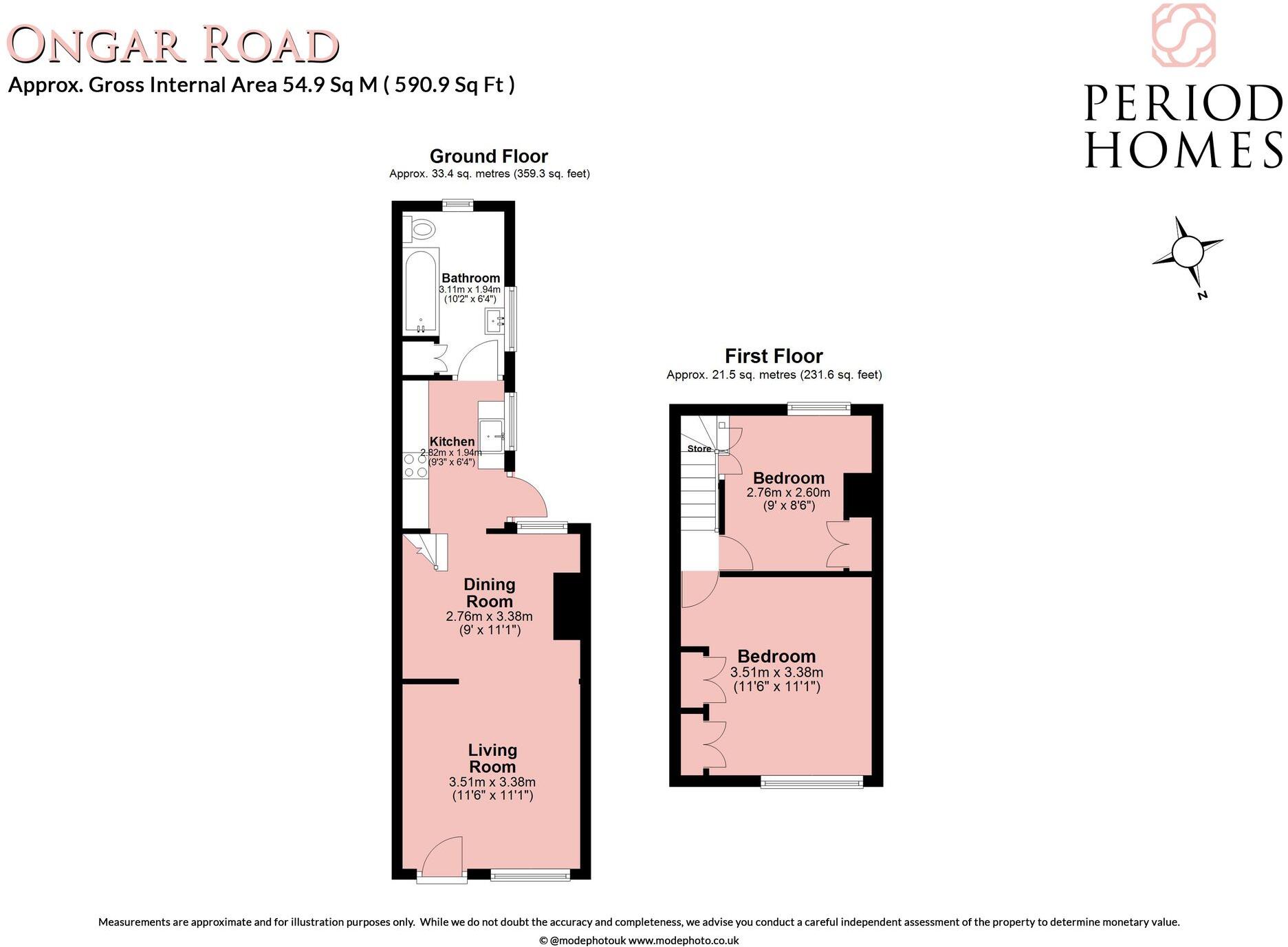 Ongar Road, Brentwood floorplan