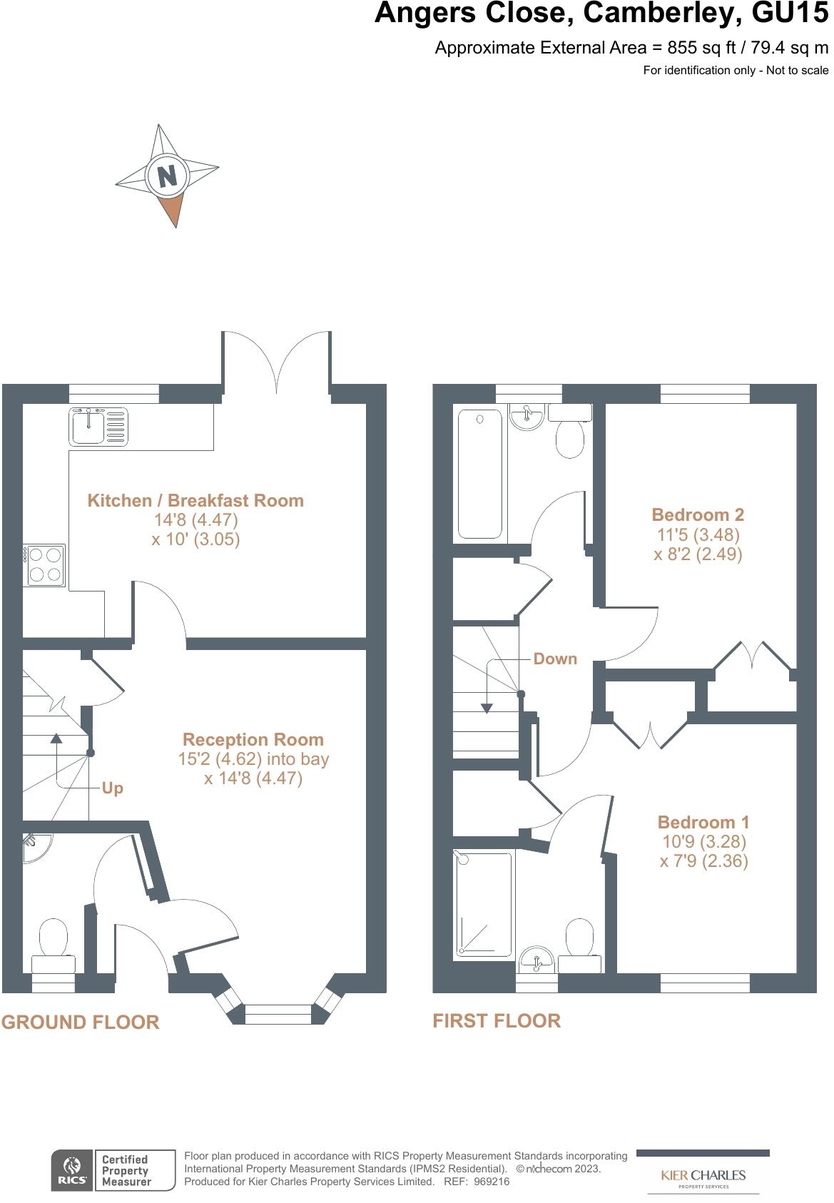 Angers Close, Camberley, Surrey, GU15 floorplan