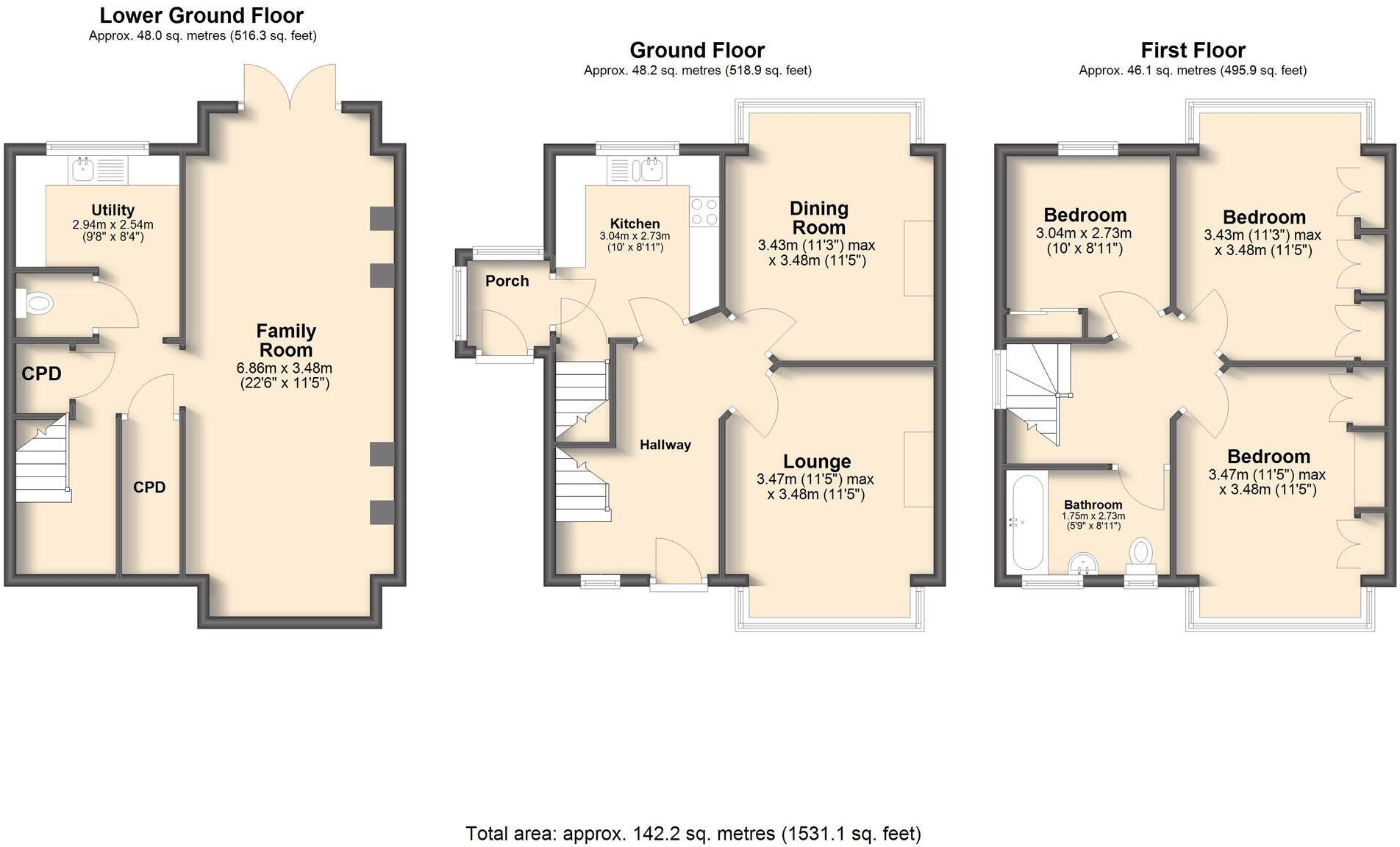 Bushey Wood Road, Sheffield, S17 floorplan