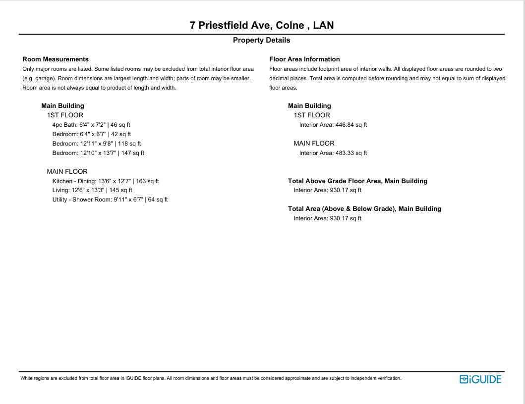 Priestfield Avenue, Colne, Lancashire, BB8 floorplan