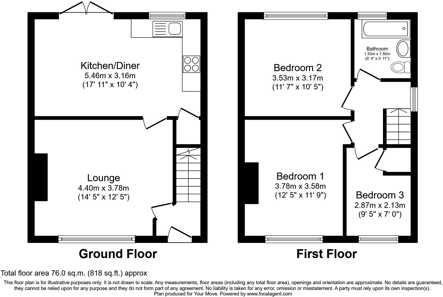 Mountain Street, Worsley, Manchester, Greater Manchester, M28 floorplan