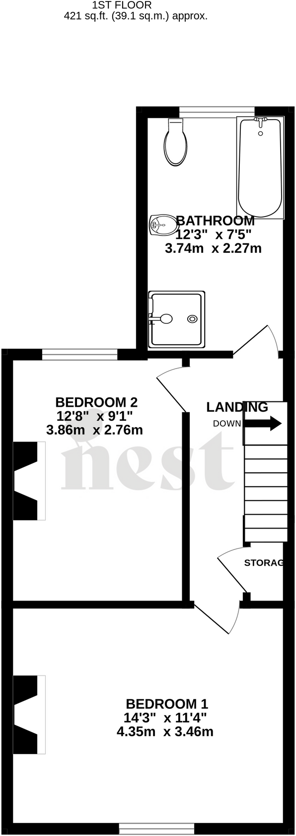 William Street, Taunton, Somerset, TA2 floorplan