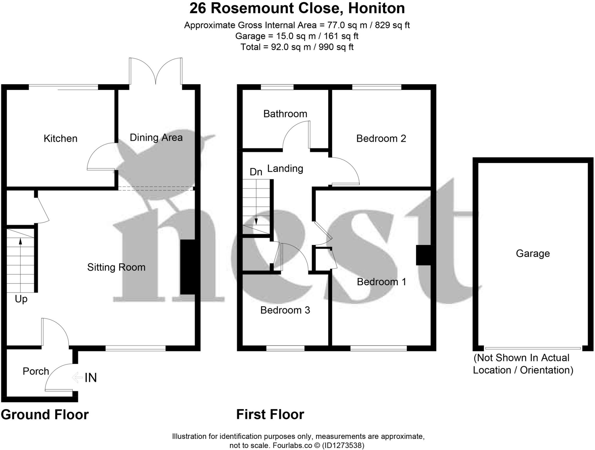 Rosemount Close, Honiton, Devon, EX14 2RW floorplan