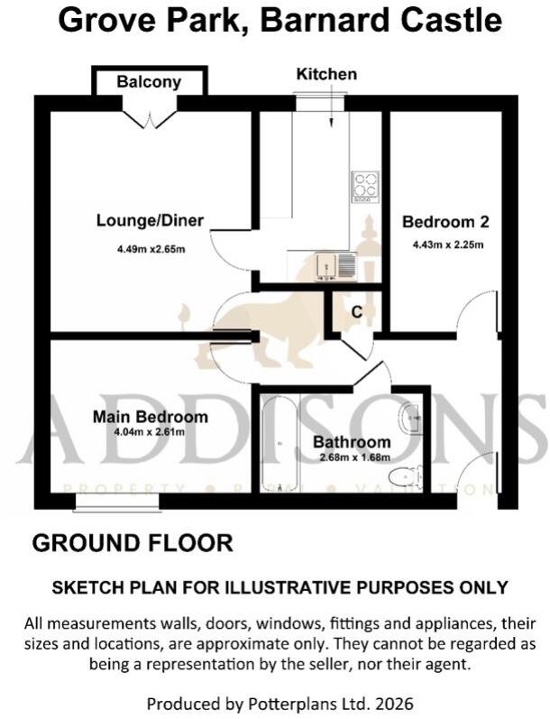29, Grove Park, Barnard Castle, County Durham, DL12 floorplan