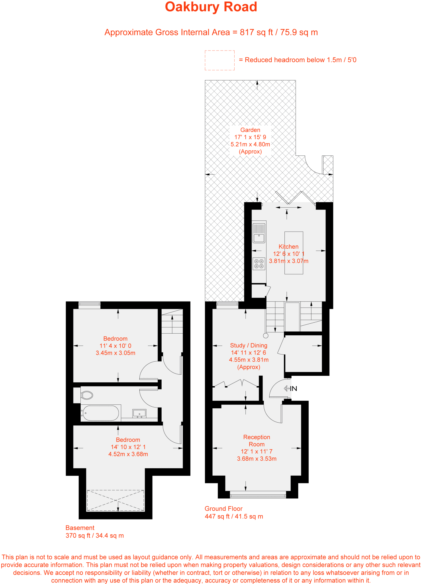 Oakbury Road, Fulham, London, SW6 floorplan