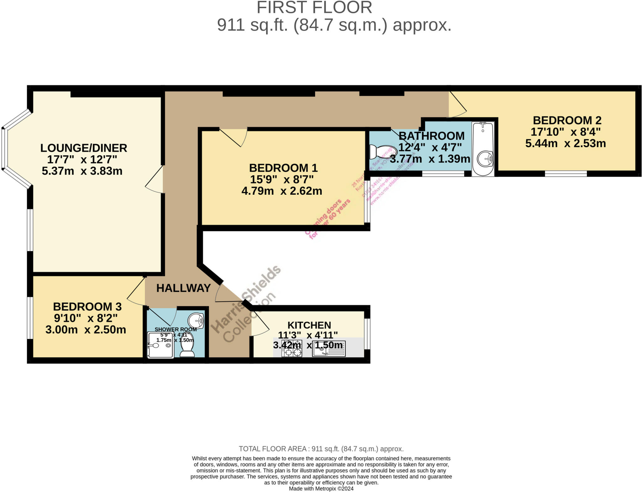 Belle Vue Parade, Scarborough, YO11 floorplan