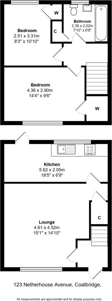 123 Netherhouse Avenue, Coatbridge ML5 5AZ floorplan