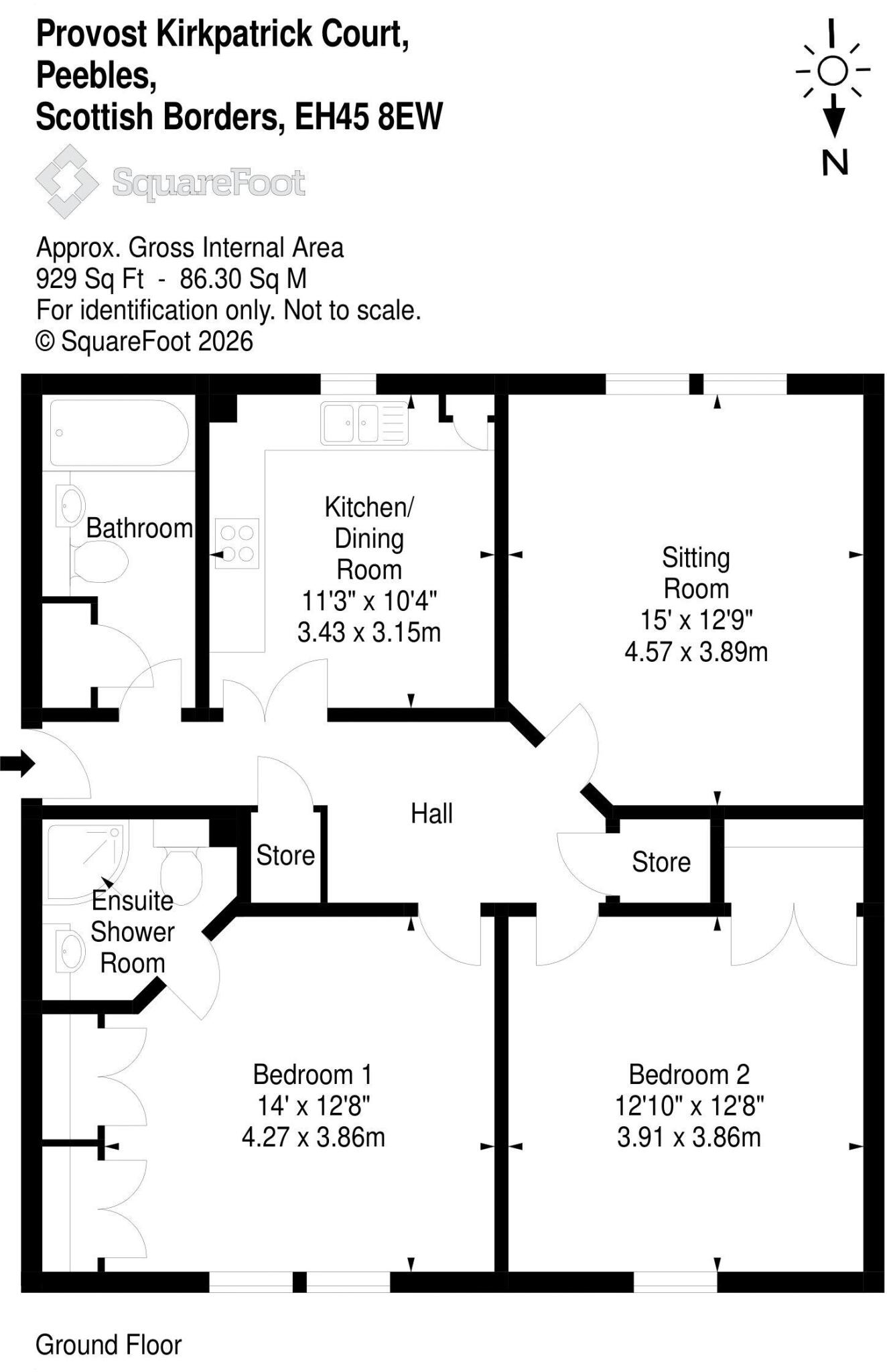 5 Provost Kirkpatrick Court, Peebles, EH45 8EW floorplan