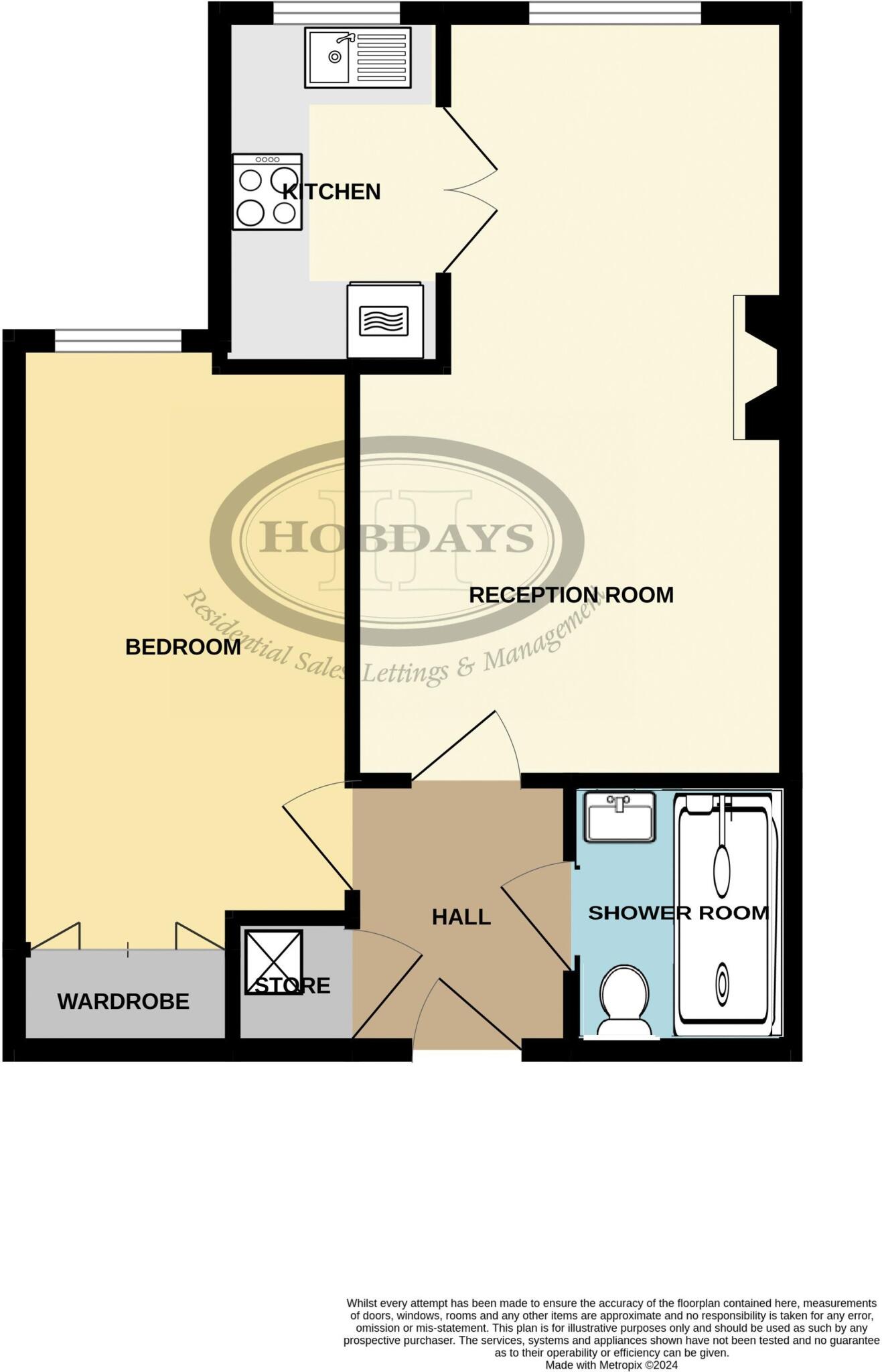 RETIREMENT APARTMENT.  Potters Court, Darkes Lane, Potters Bar floorplan