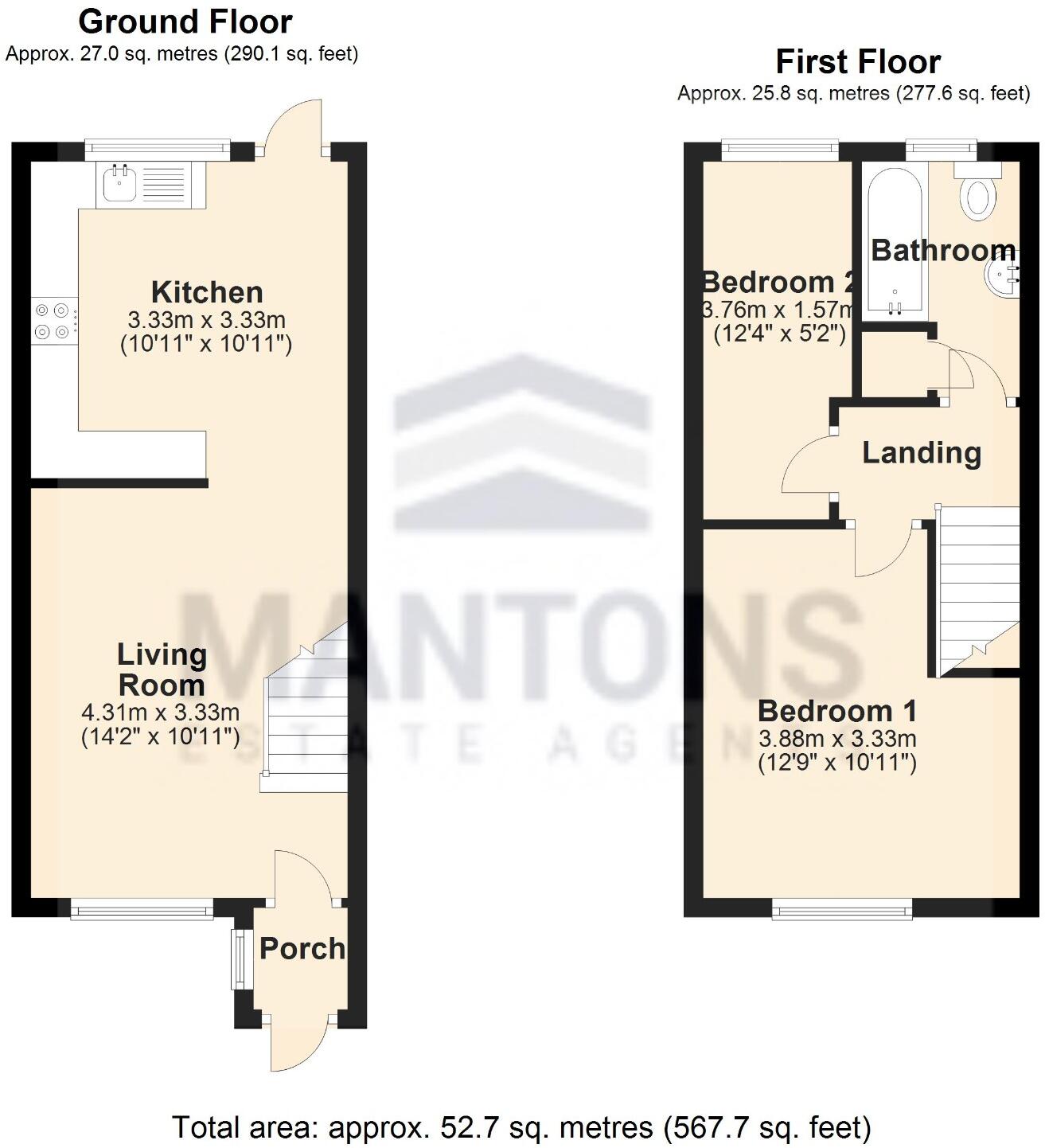 Old School Gardens, Barton Le Clay, Bedfordshire, MK45 4LS floorplan