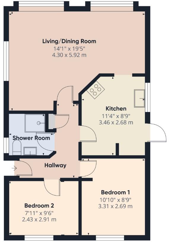 Hillcrest, Boxhill Road, Tadworth, Surrey, KT20 floorplan