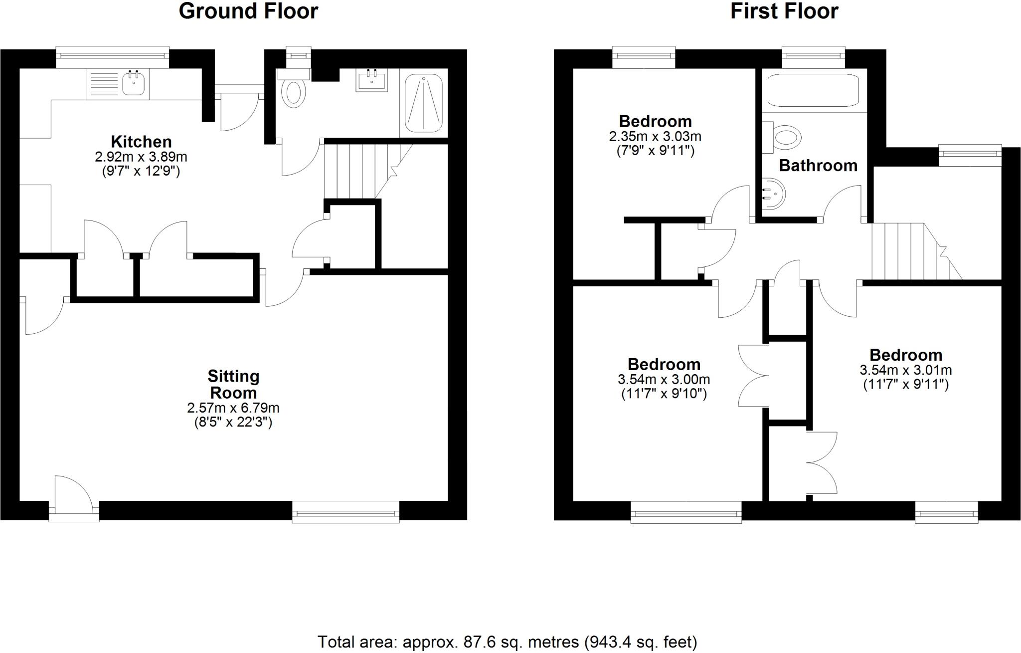 22, The Martins, Wooler, Northumberland, NE71 floorplan