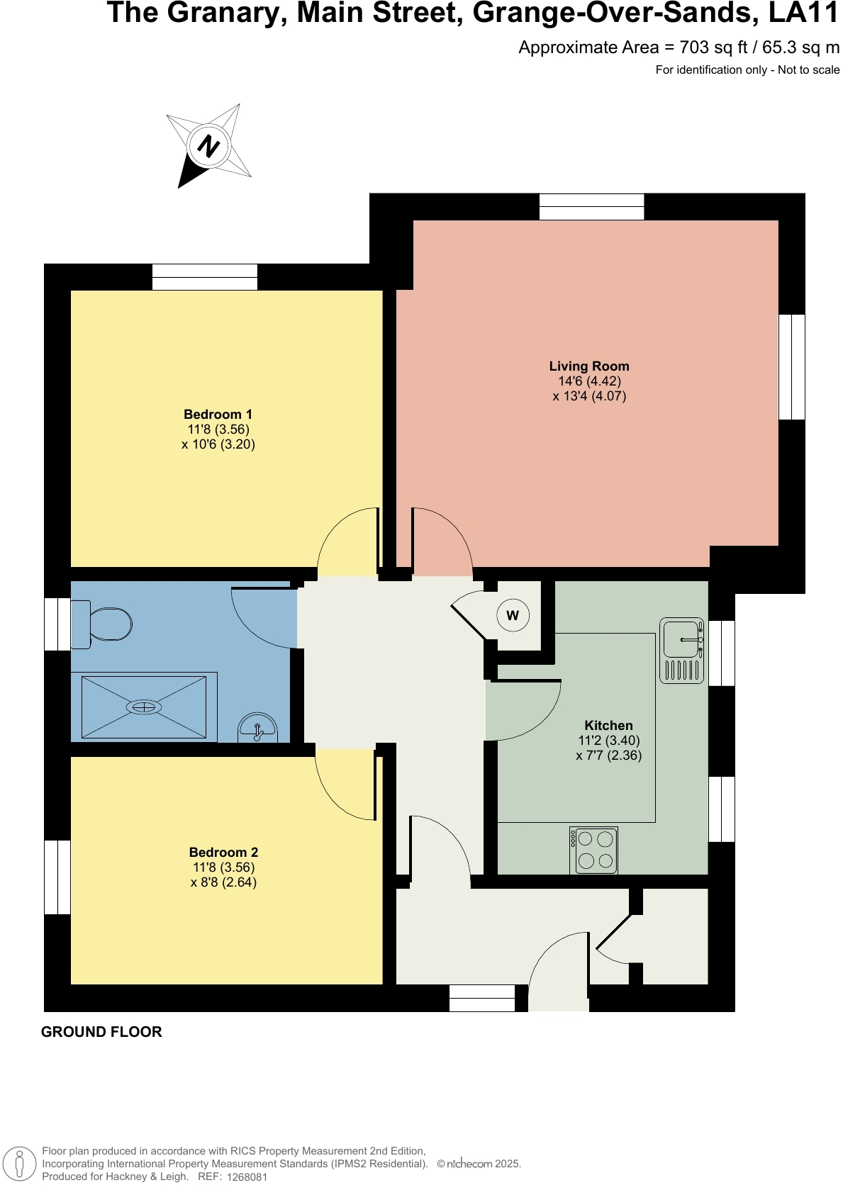Flat 1 The Granary, Main Street, Grange over Sands, LA11 6DY floorplan