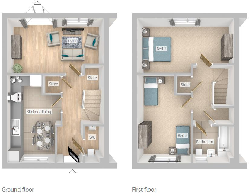 Plot 29, 3 Homeground, Eastington, Stonehouse Shared Ownership floorplan