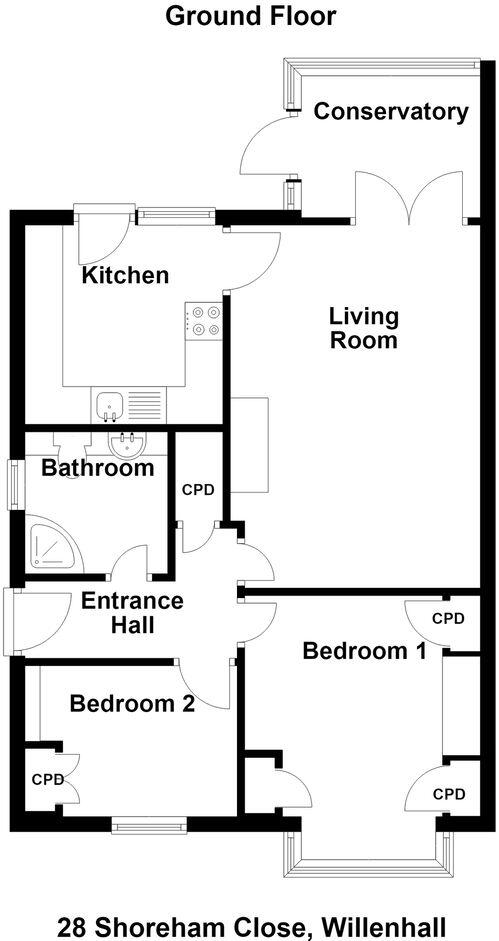 Shoreham Close, Willenhall, WV13 floorplan