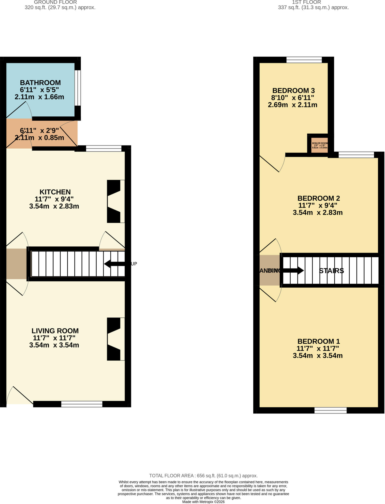 12 Antill Street, Stapleford, Nottingham, Nottinghamshire NG9 7FT floorplan