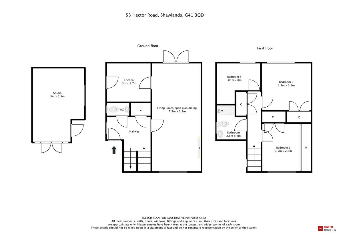 53 Hector Road Glasgow G41 3QD floorplan