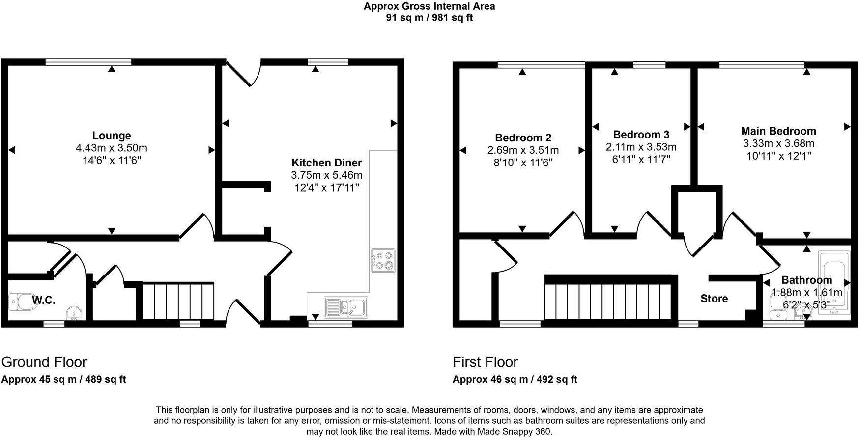 Fisher Close, Wigan, WN3 floorplan