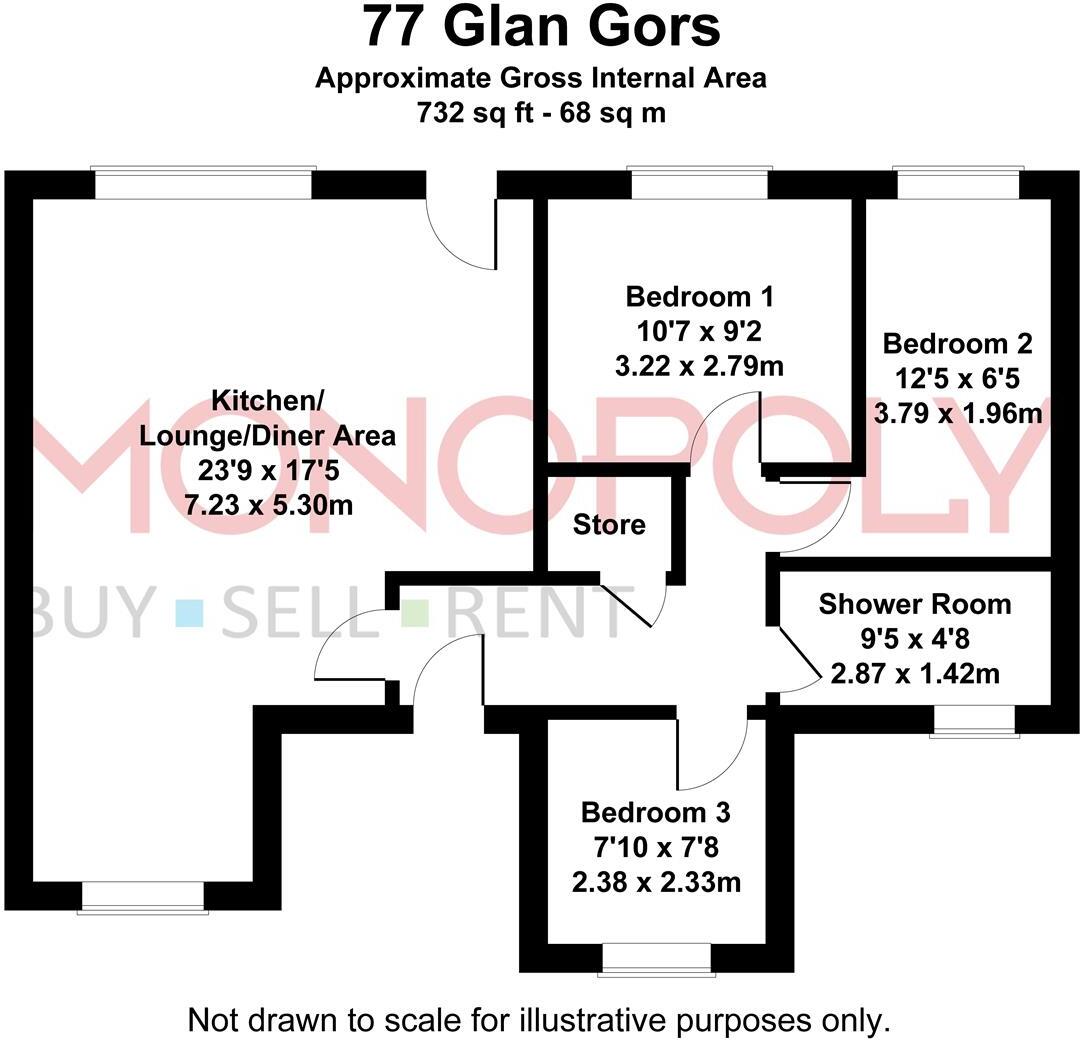 Glan Gors, Harlech floorplan