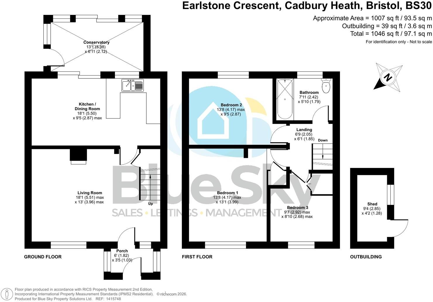 Earlstone Crescent, Cadbury Heath, Bristol floorplan