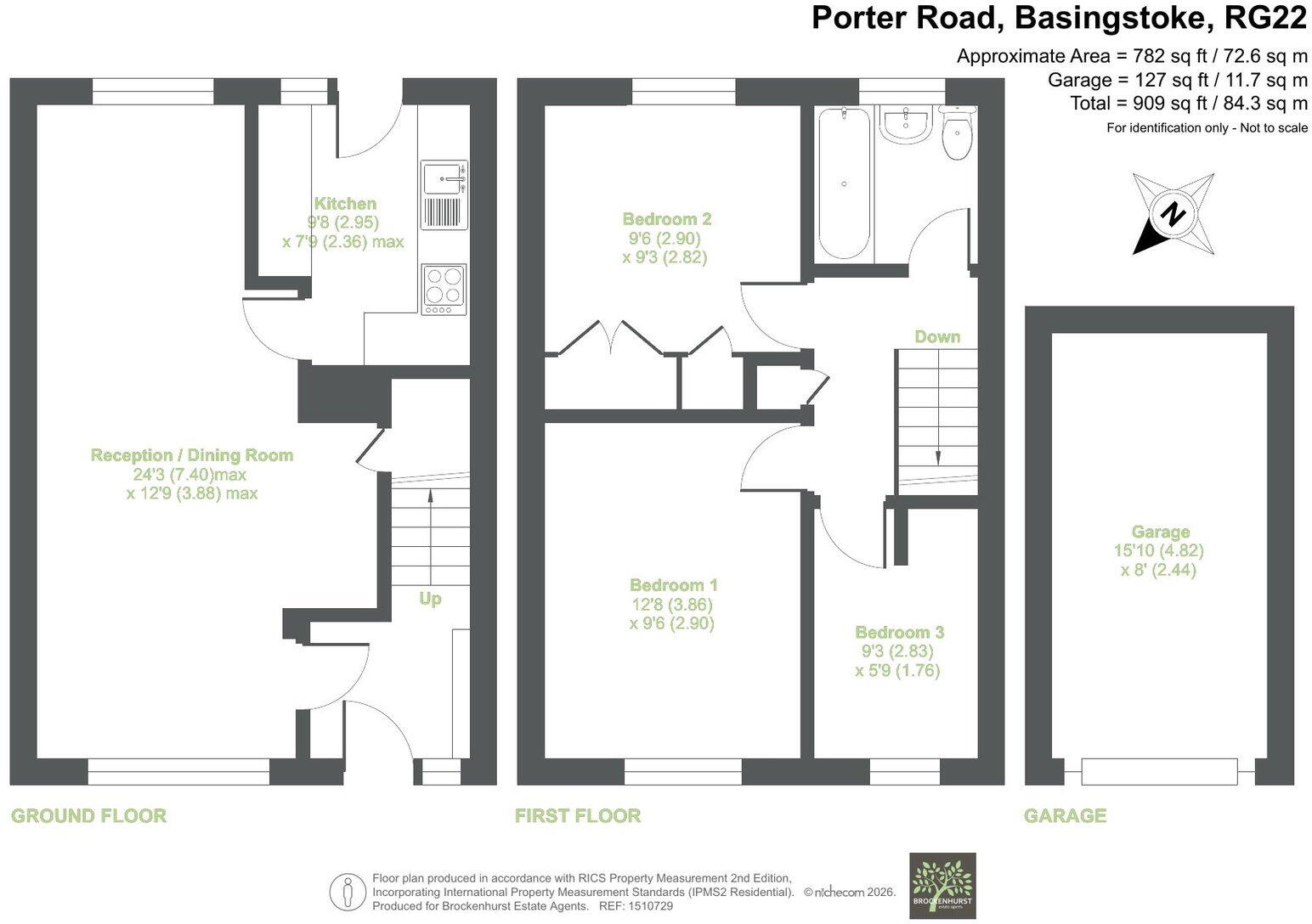 Porter Road, Basingstoke RG22 4JR floorplan