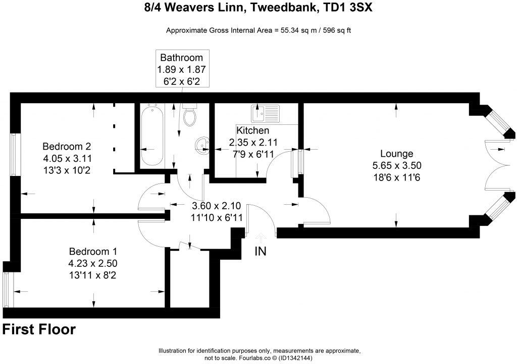 8/4 Weavers Linn, Tweedbank, TD1 3SX floorplan