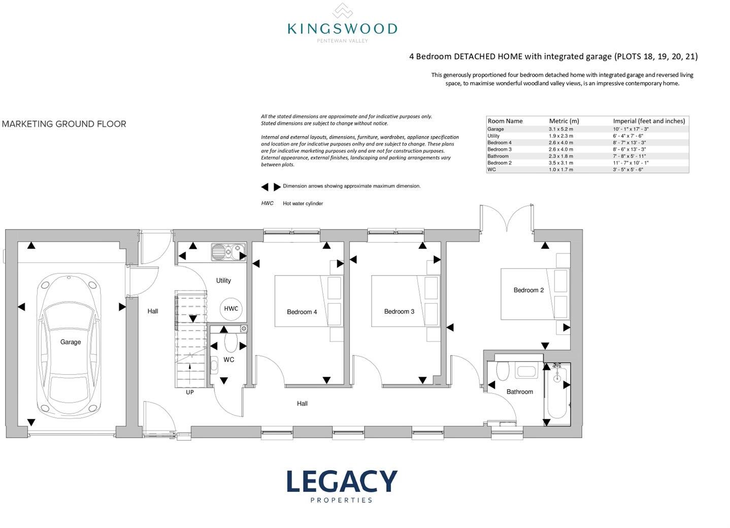 Kingswood, Pentewan Valley floorplan