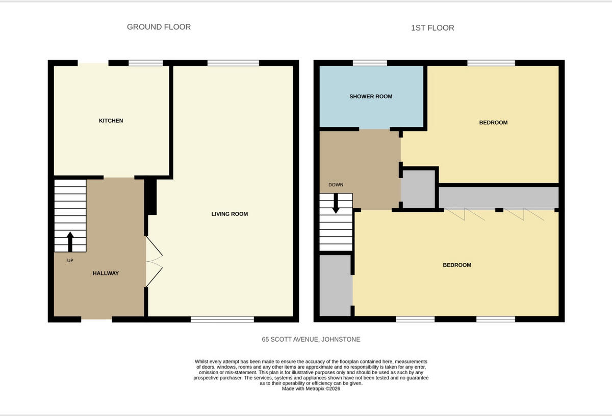 65 Scott AvenueJohnstone PA5 0HF floorplan