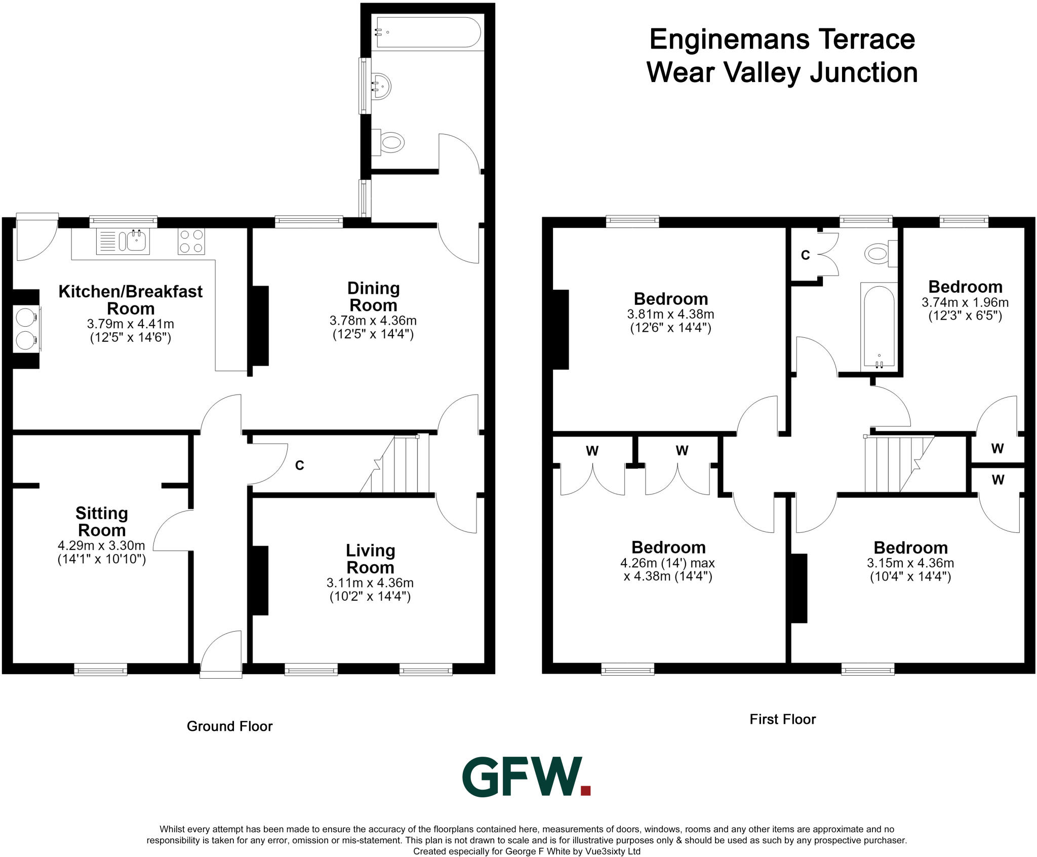 Enginemans Terrace, Wear Valley Junction, Crook, Durham, DL15 floorplan