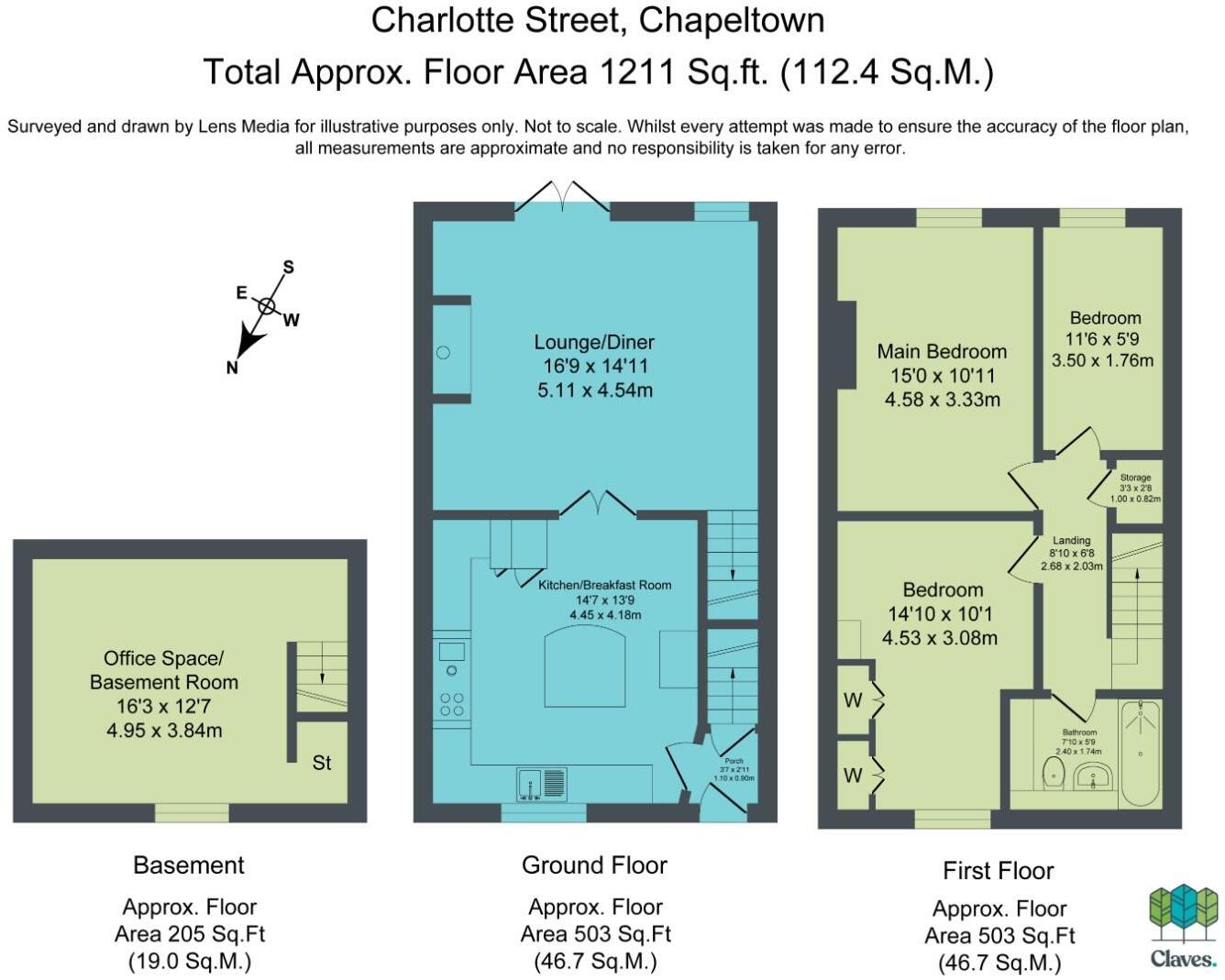 Charlotte Street, Chapeltown, Turton, Bolton floorplan