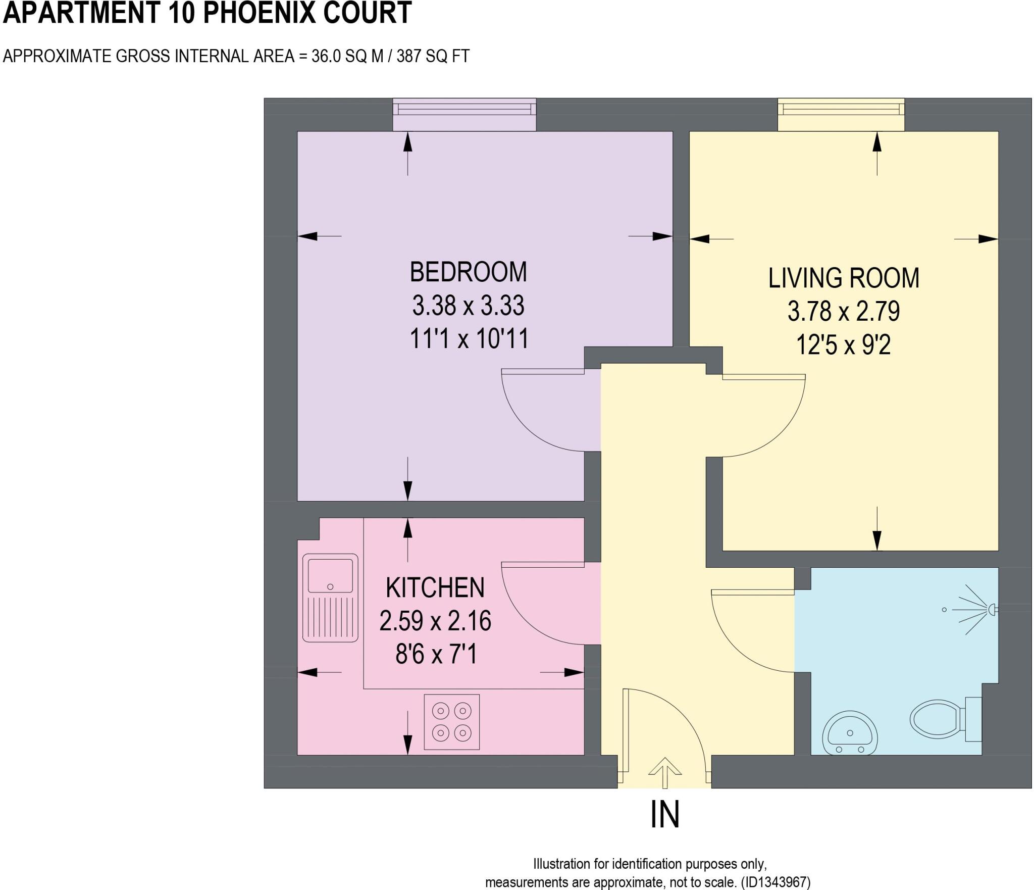 Apt 10 Phoenix Court, Sheffield S1 floorplan
