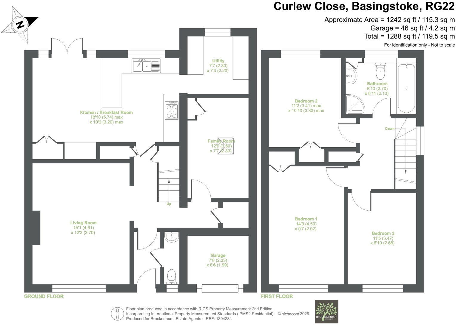 Curlew Close, Basingstoke RG22 5PG floorplan