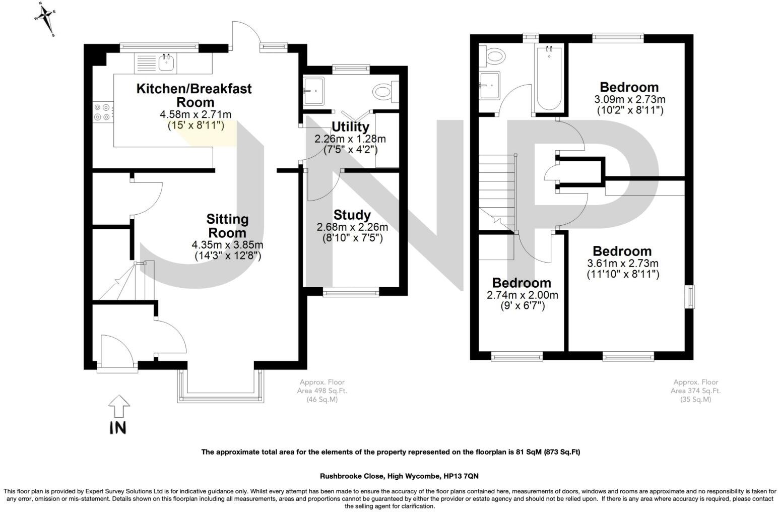 Rushbrooke Close, High Wycombe, Buckinghamshire, HP13 floorplan